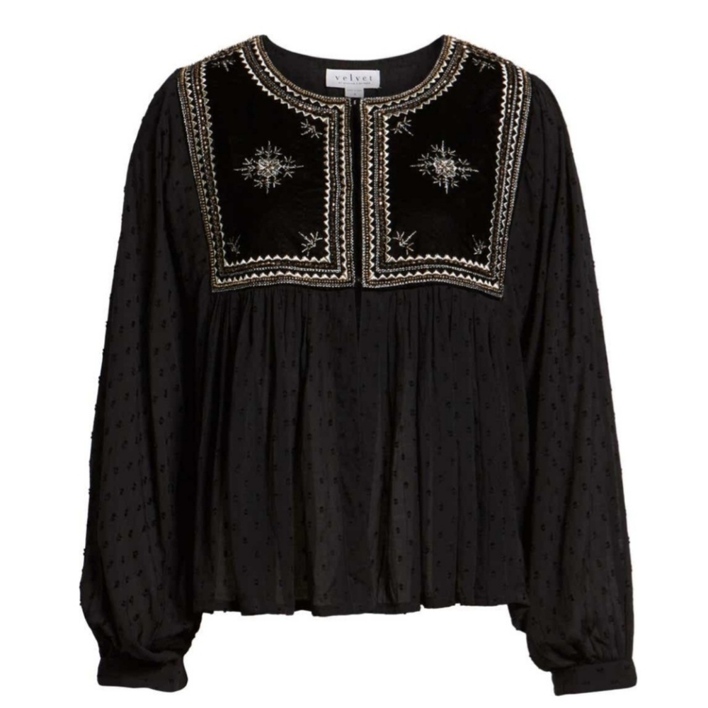 VELVET BY GRAHAM & SPENCER Nixi Holiday Jacket in Black